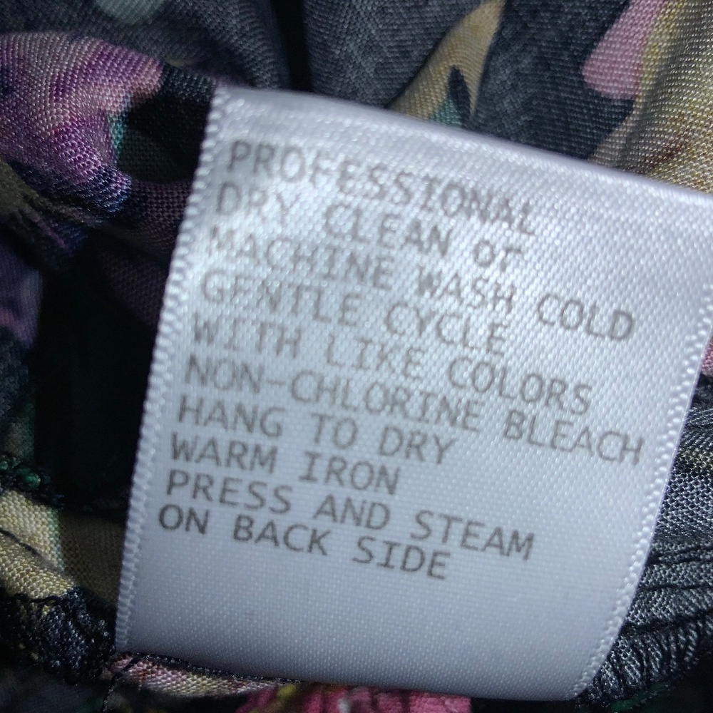 Rachel Roy tropical floral palazzo pants measures as M elastic waist drawstring - Picture 7 of 7